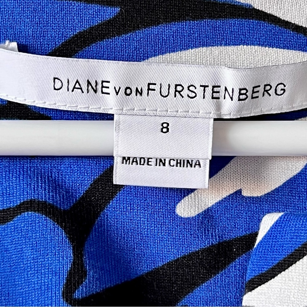 DIANE VON FURSTENBERG Reina Floral Cotton & Silk Tunic Shift Dress—SZ. 8 - Picture 6 of 15